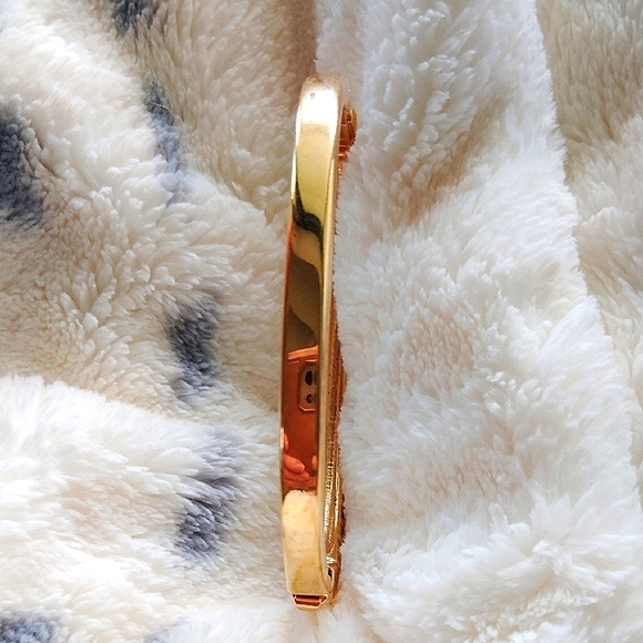 Swarovski Gold-tone and Crystal Bangle Clamper Bracelet - Picture 5 of 7